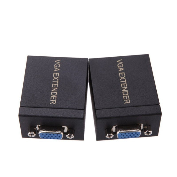 60M Vga Signal To Rj45 Extender Transmitter Receiver Set Single Ethernet Cable Monitor/Av Cables & Adapters