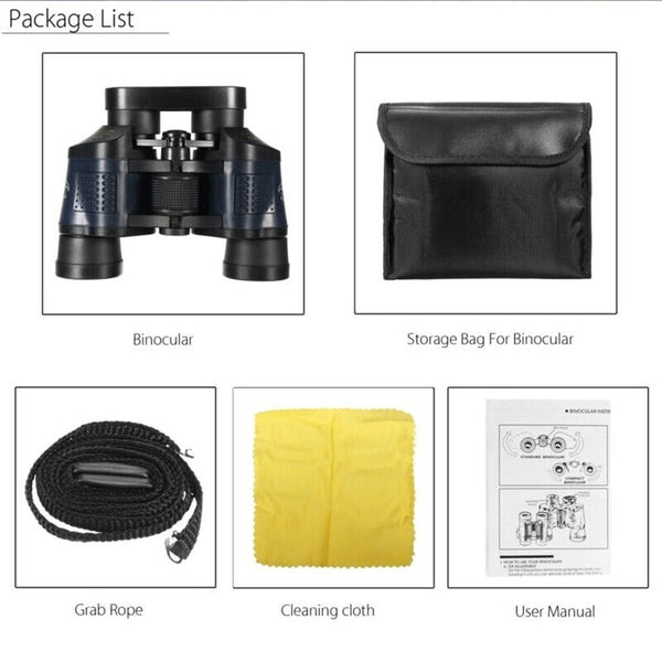 60X60 Night Vision Binoculars Hd Telescope Black Binoculars & Monoculars