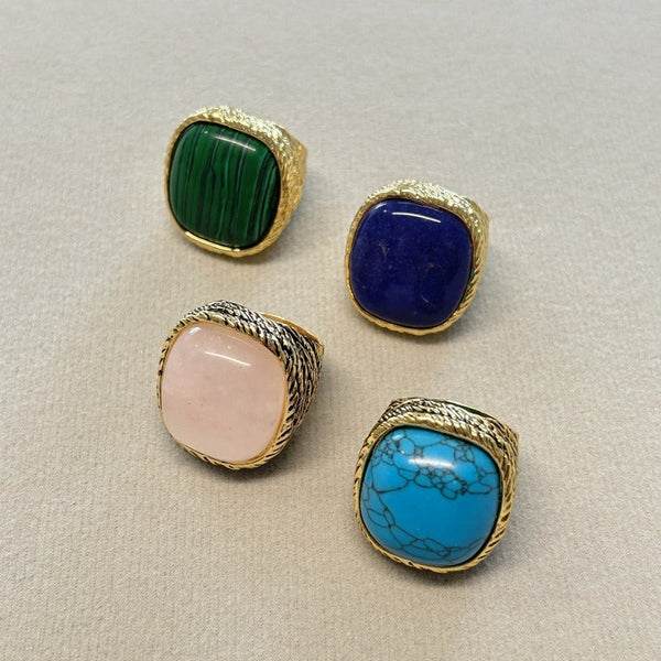 Veile Studios The Natural Stone Ring With Modern High End Design Crafted From Copper Rings