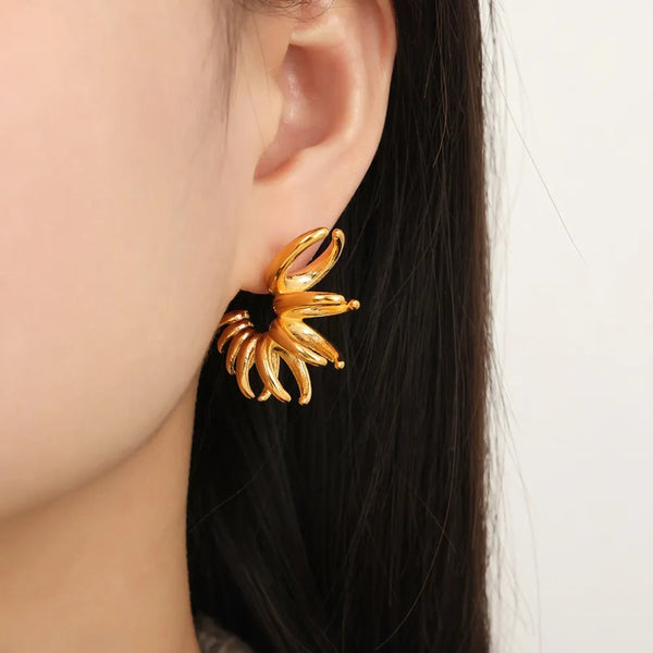 Titanium Steel Irregular Shape Earrings