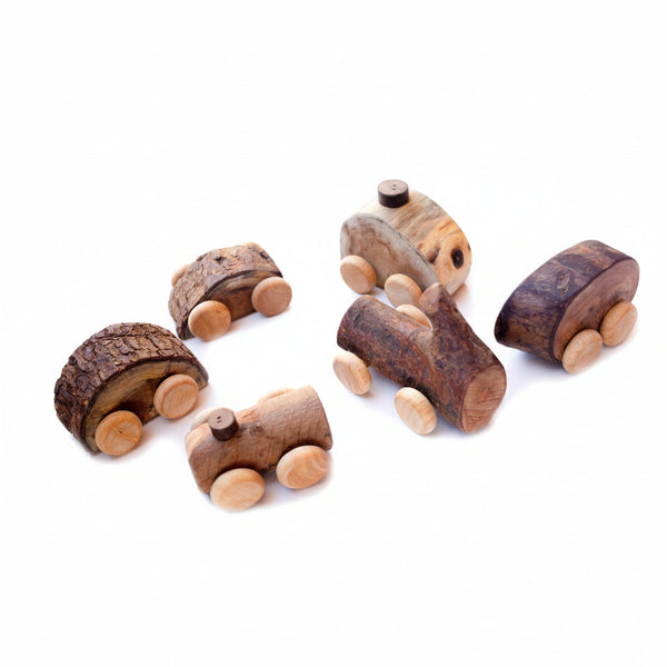 Tree Mini Vehicle Set Of 6 Wooden Toy Vehicles