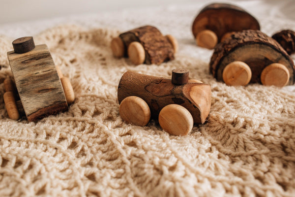 Tree Mini Vehicle Set Of 6 Wooden Toy Vehicles