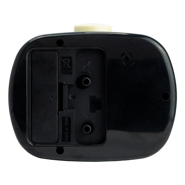 Leni Retro Alarm Clock Black Lightweight Plastic With Luminescent Hands Alarm Clocks & Clock Radios