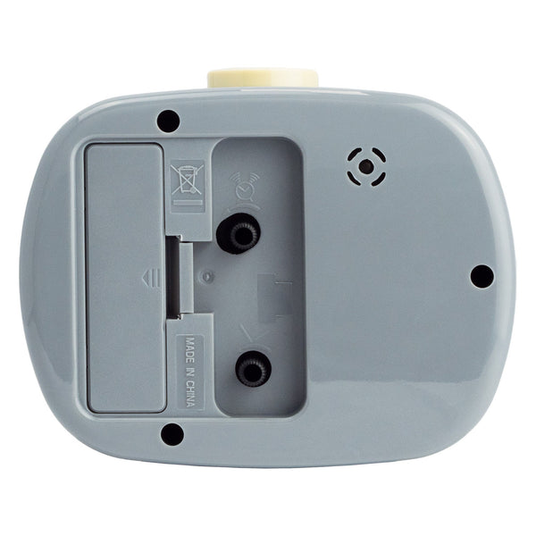 Leni Retro Alarm Clock Slate Grey Lightweight Plastic With Glow In The Dark Details Alarm Clocks & Clock Radios