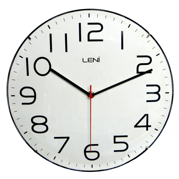 Leni Classic Wall Clock White 30 Centimetres With Silent Sweep Movement Wall Clocks