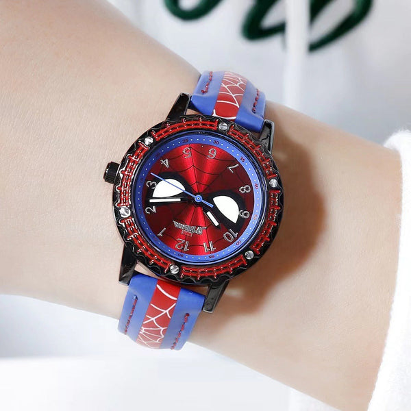 Veile Studios Children Spiderman Quartz Watch Luminous Pointer Boys Wristwatch For Kids Children's Watches