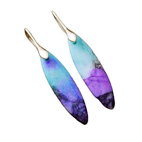 Copper Natural Stone Geometric Shape Earrings