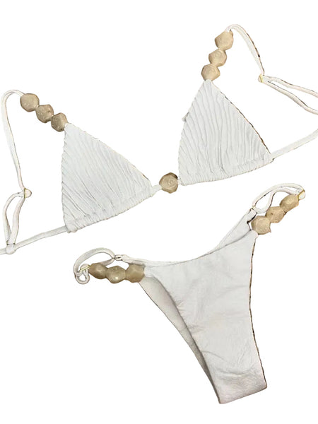 Triangle Low Waist Bikini With Drawstring For Women Swimwear