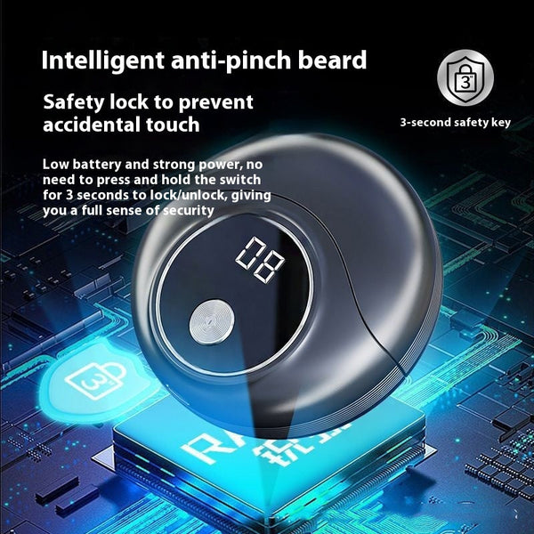 Usb Rechargeable Mini Electric Shaver With Led Display And Fully Washable Design Men's Shavers