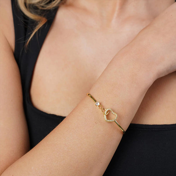 Infinite Symbol Hollow Heart Bracelet For Daughter With Gift Box Ideal Her Birthday Party Adult Bracelets