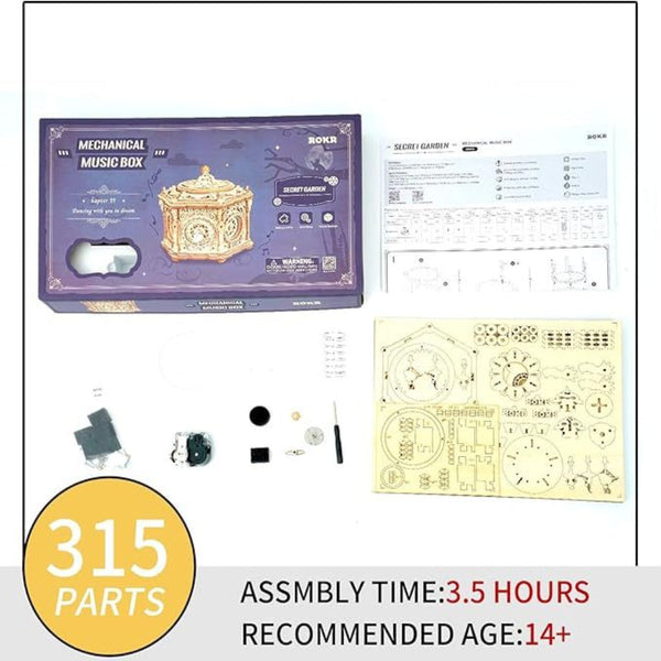 3D Secret Garden Delicate Music Box Model Kits Amk52 Puzzles