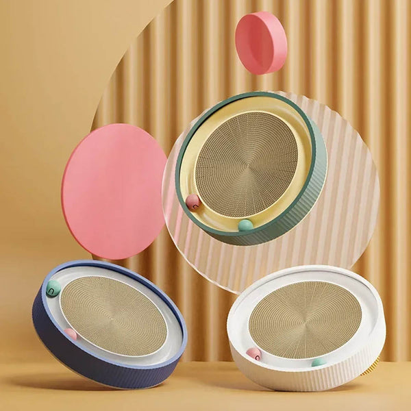 Multi Function Round Cat Scratching Board With Ball Toy Scratcher Funny Sharpen Nails Scraper Can Replace Nest For Cats Furniture & Scratchers