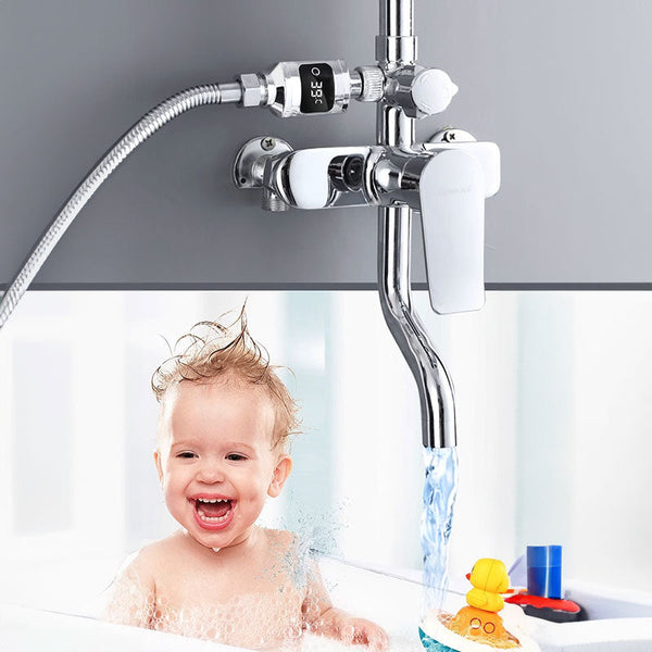 Black Led Bathroom Shower Thermometer (0~99): Accurate Temp Measurement Smart Counter. Other Bathroom Accessories