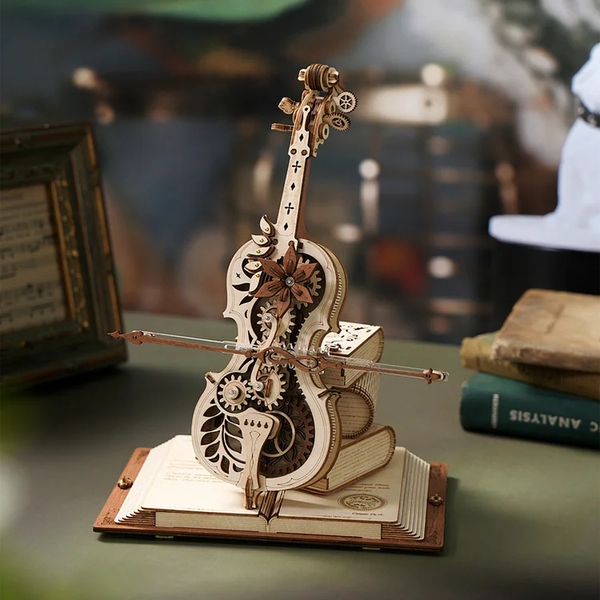Rokr Magic Cello Mechanical Music Box Moveable Stem Funny Creative Toys Puzzles