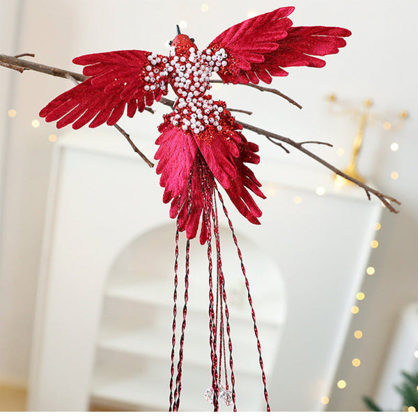 Faux Hummingbird Christmas Tree Decoration Holiday Decorative Bird Ornament For Scene Arrangement Seasonal Decorations