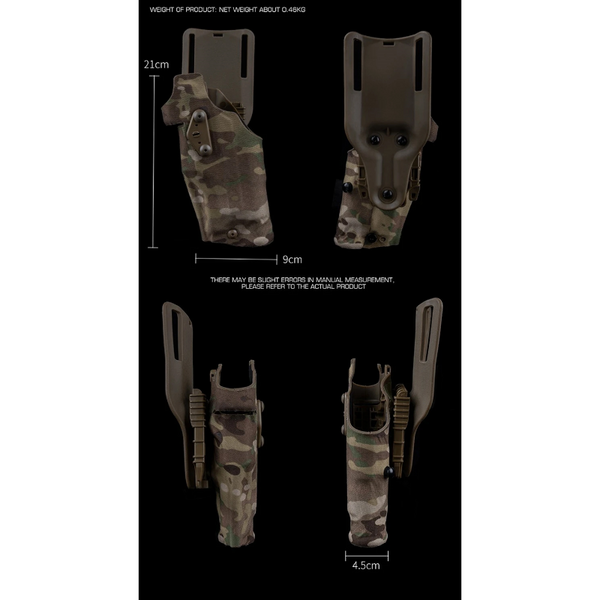 6354Do Left Handed Tactical Pistol Glock 17 Holster With X300u A Qls Adapter Leg Shroud Drop And Mha Strap Kit Holsters Belts & Pouches