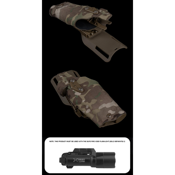 6354Do Left Handed Tactical Pistol Glock 17 Holster With X300u A Qls Adapter Leg Shroud Drop And Mha Strap Kit Holsters Belts & Pouches