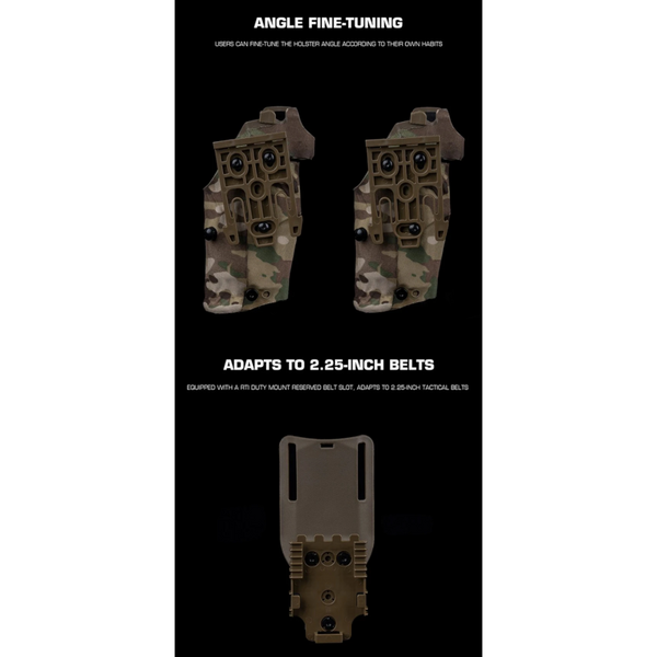 6354Do Left Handed Tactical Pistol Glock 17 Holster With X300u A Qls Adapter Leg Shroud Drop And Mha Strap Kit Holsters Belts & Pouches