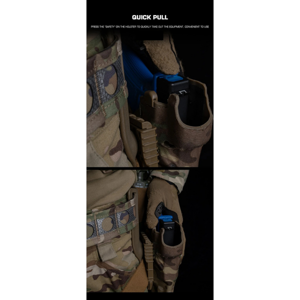 6354Do Left Handed Tactical Pistol Glock 17 Holster With X300u A Qls Adapter Leg Shroud Drop And Mha Strap Kit Holsters Belts & Pouches