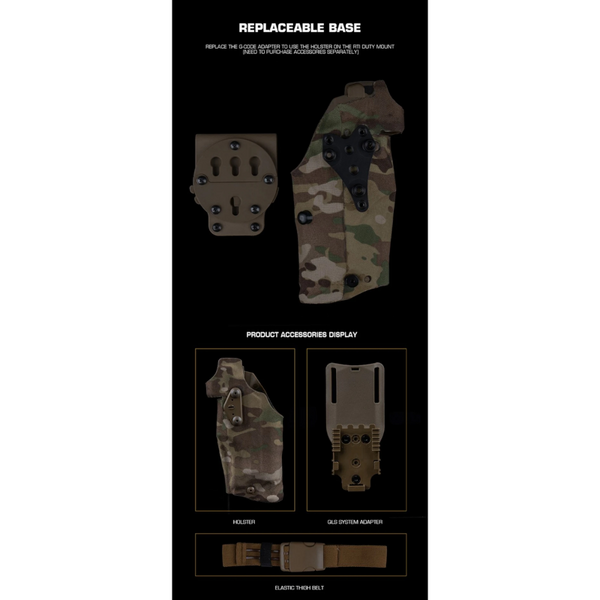 6354Do Left Handed Tactical Pistol Glock 17 Holster With X300u A Qls Adapter Leg Shroud Drop And Mha Strap Kit Holsters Belts & Pouches