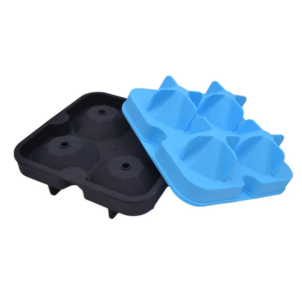 4 Cavities Silicone Fondant Biscuits Mold Ice Cube Tray Cake Decorating Tool