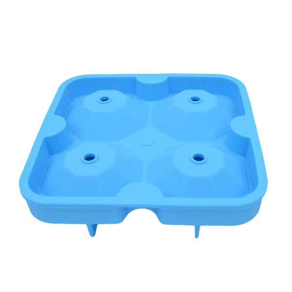 4 Cavities Silicone Fondant Biscuits Mold Ice Cube Tray Cake Decorating Tool