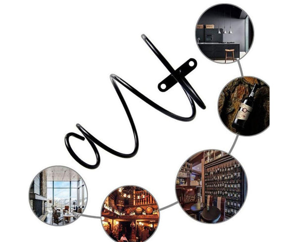 Wine Bottle Rack Rustproof Iron Wall Mounted Decor Art Barware Racks