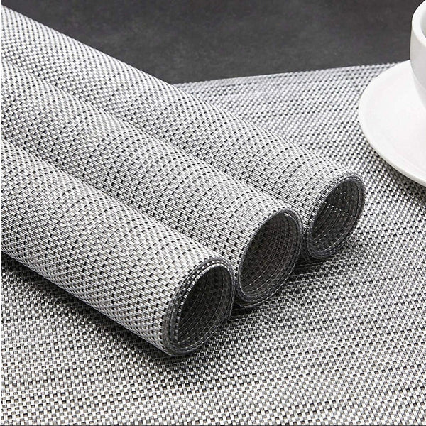 4Pcs Heat Resistant Placemat Non Slip Wipeable Holiday Dinner Table Mat Decor
