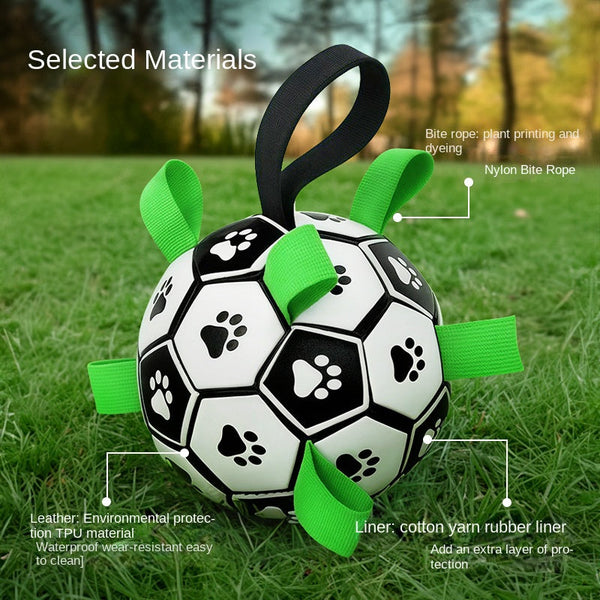 Dog Toy Ball For Teeth Cleaning And Durable Chewing Soccer Outdoor Use Dog Toys
