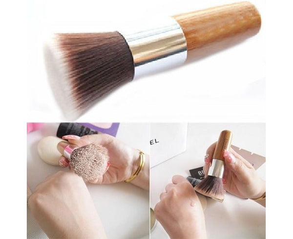 Handle Flat Top Makeup Brush Blush Foundation Powder Cosmetic Tools Brushes