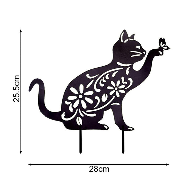 Adorable Black Cat Shape Stake Decor Vivid Aesthetic Acrylic Art Garden Ornaments & Statues