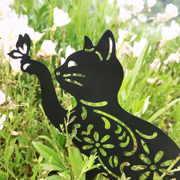Adorable Black Cat Shape Stake Decor Vivid Aesthetic Acrylic Art Garden Ornaments & Statues