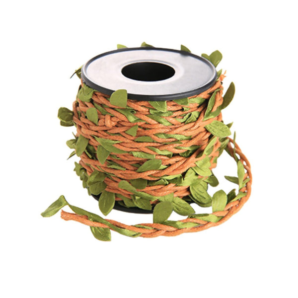 Artificial Vine Rope Fabric Hemp Green Leaves Home Decor