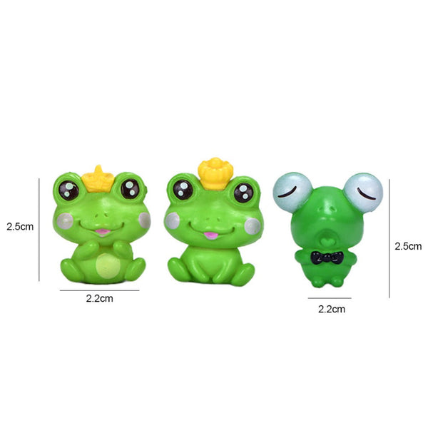 6Pcs/Set Mini Frog Figurine Mold Garden Bonsai Micro Landscape Home Ornaments Sculptures & Figurines