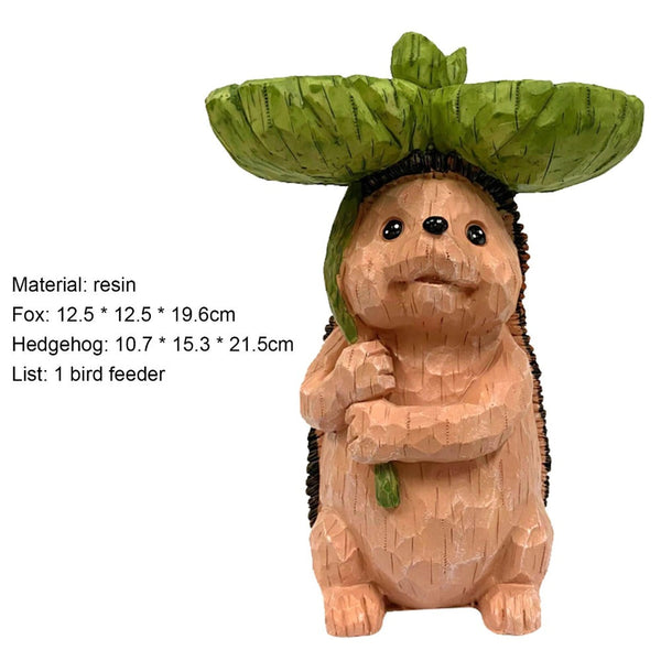 Bird Feeder Animal Design Attractive Pet Supplies Fox Hedgehog Shape Outdoor Bird Feeders