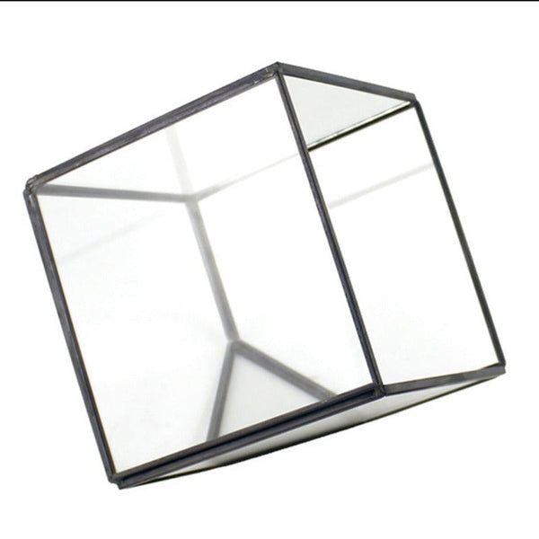 Geometric Cubes Glass Terrarium Home Decor Plant Fleshy Flower Holder Vase Pot