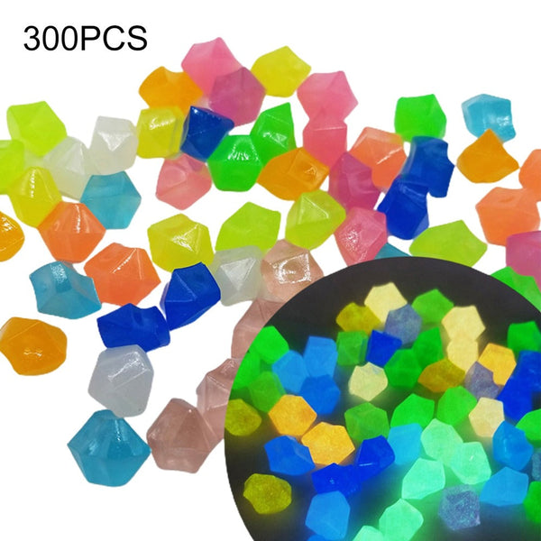300Pcs Dark Aquarium Pebbles Decorative Walkways Garden Path Luminous Stones Pebbles Stones & Step Stones