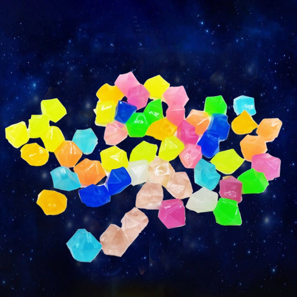 300Pcs Dark Aquarium Pebbles Decorative Walkways Garden Path Luminous Stones Pebbles Stones & Step Stones