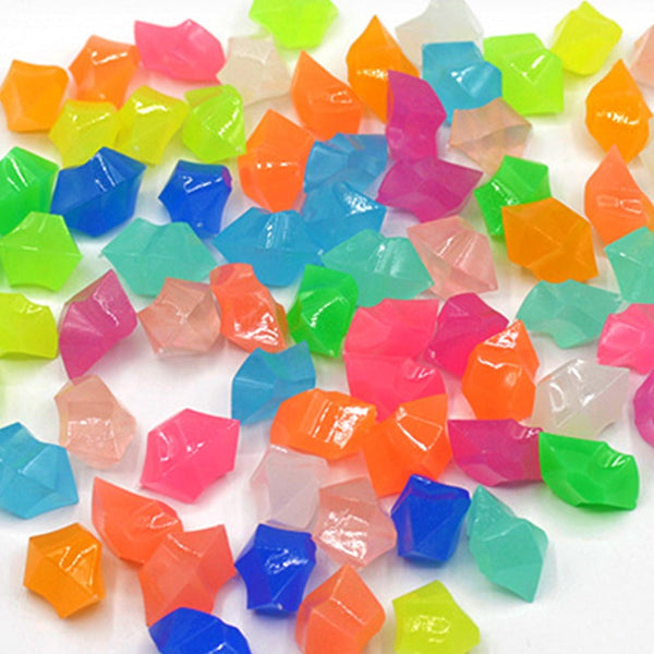 300Pcs Dark Aquarium Pebbles Decorative Walkways Garden Path Luminous Stones Pebbles Stones & Step Stones