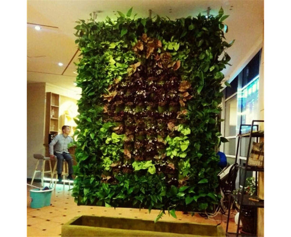 18/36 Pockets Flower Plant Wall Hanging Planter Bag Yard Garden Home Decoration Black 36 Planters & Vases