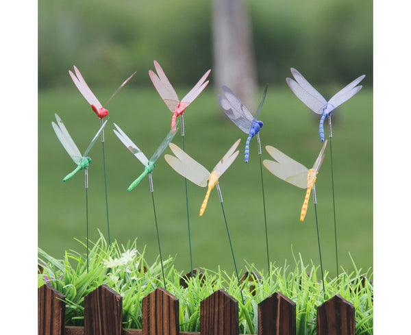 Ornaments & Statues 10 Artificial Simulation Dragonfly Stakes Outdoor Garden Yard Lawn Decoration