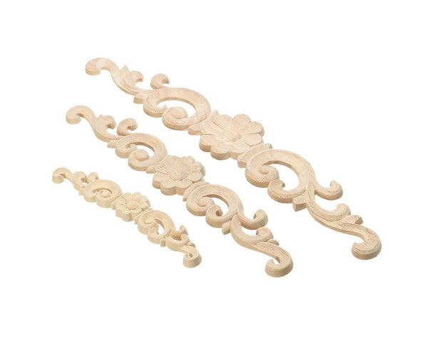 Wood Carved Corner Onlay Applique Style Door Furniture Cabinet Decor Accents & Trim