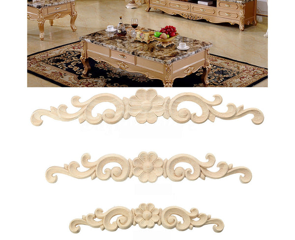 Wood Carved Corner Onlay Applique Style Door Furniture Cabinet Decor Accents & Trim