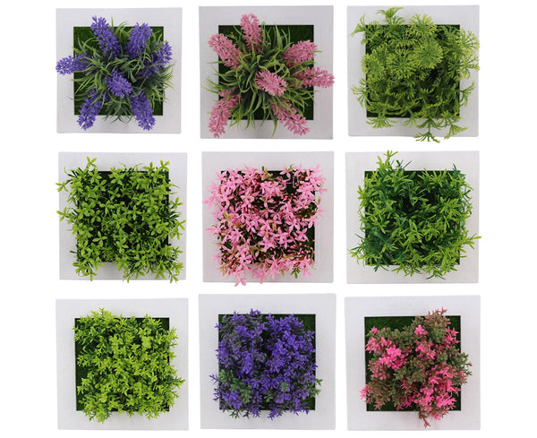Artificial Flower Succulent Plant Hanging Wall Frame Living Room Home Decor Artificial Plant Panels