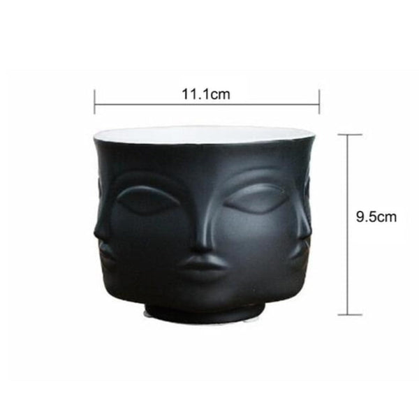 Artistic Human Face Pattern Home Decoration Plants Flower Pot Container Planter Golden Baskets Pots Window Boxes