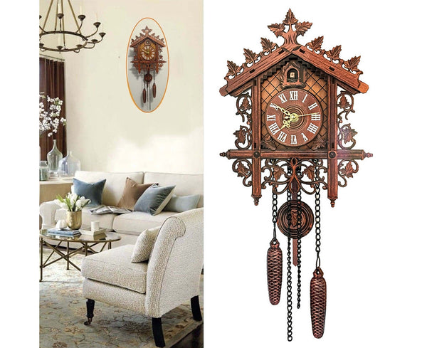 Tree House Hanging Cuckoo Wall Clock Bedroom Office Decor Wall Clocks