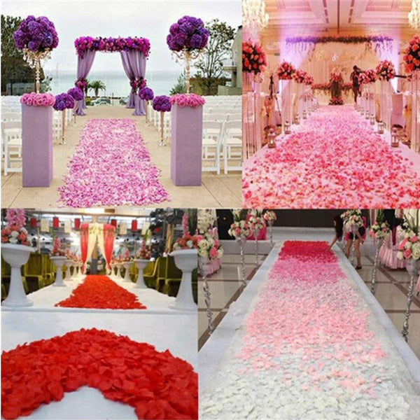 800Pcs Artificial Silk Rose Flower Petals Wedding Party Ceremony Table Decor Flowers Petals & Garlands