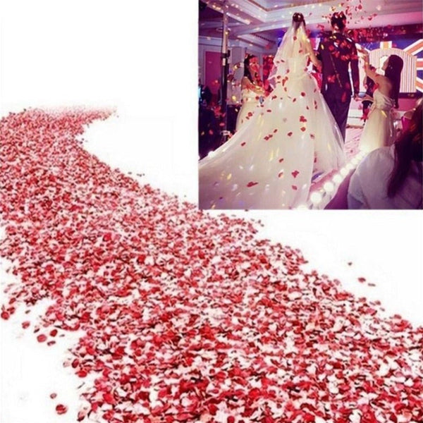 800Pcs Artificial Silk Rose Flower Petals Wedding Party Ceremony Table Decor Flowers Petals & Garlands