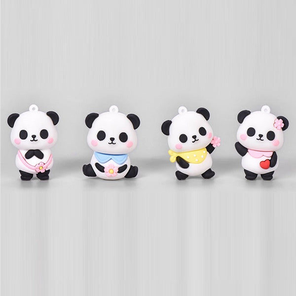 Cartoon Little Panda Pendant Cute Keychain Decoration Epoxy Crafts Ornaments