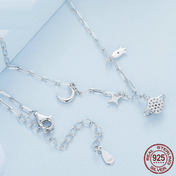 925 Silver Starry Sky Necklace For Women Necklaces & Pendants
